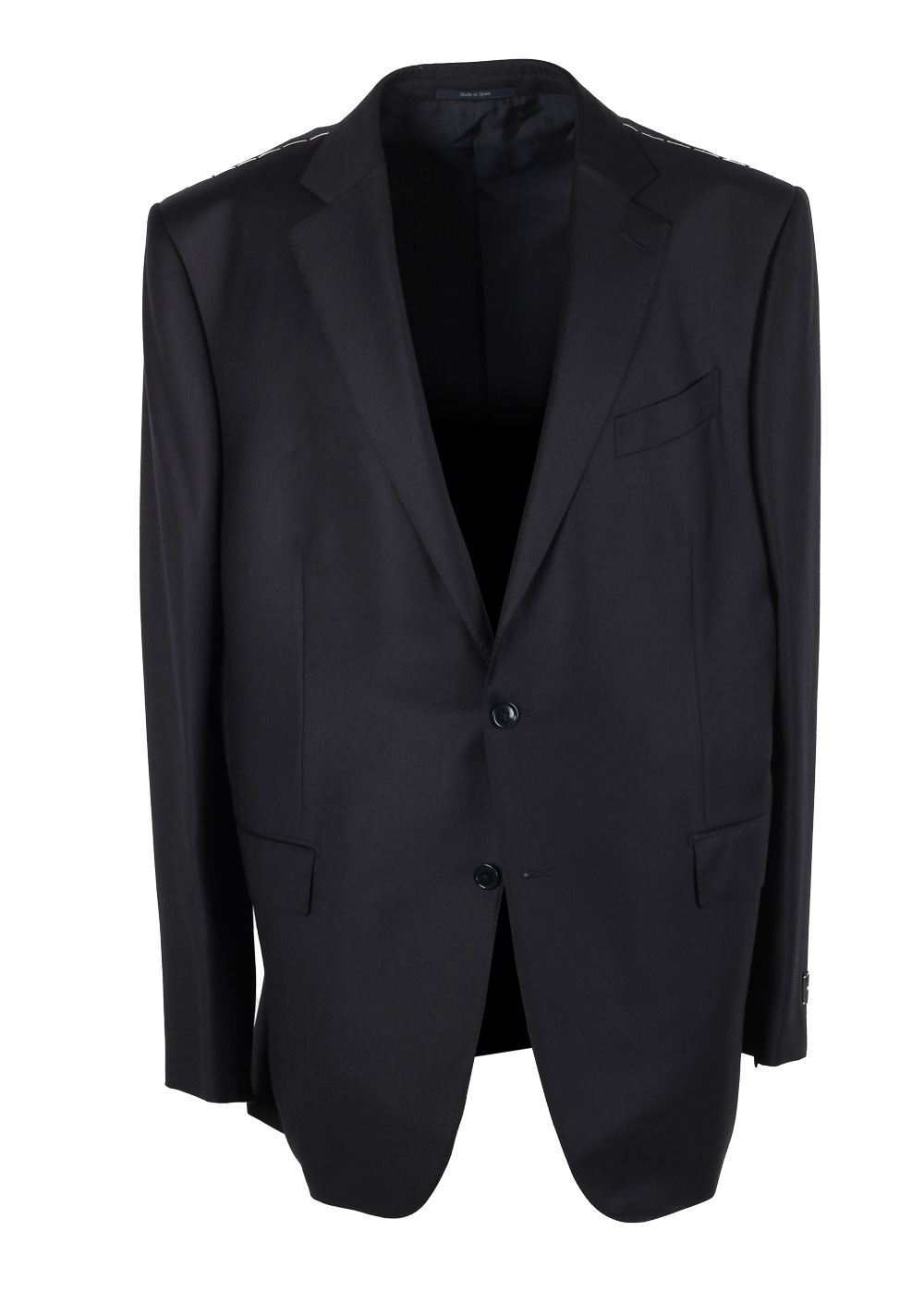 ZEGNA Milano Trofeo Black Solid Suit Size 58 / 48R U.S.