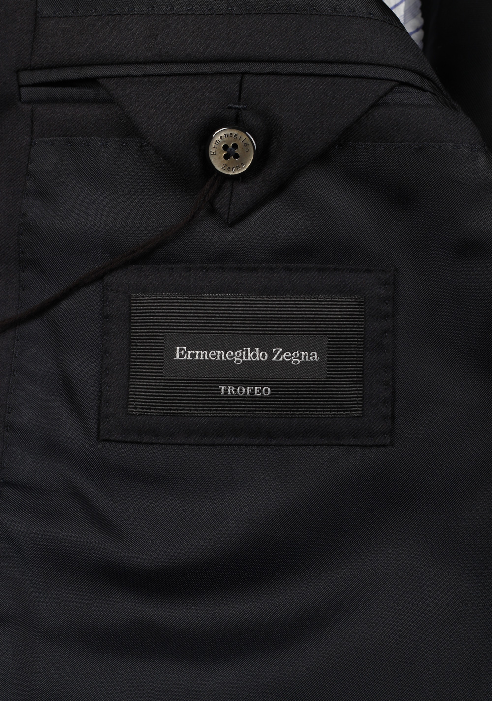 ZEGNA Milano Trofeo Black Solid Suit Size 58 / 48R U.S. – image 7