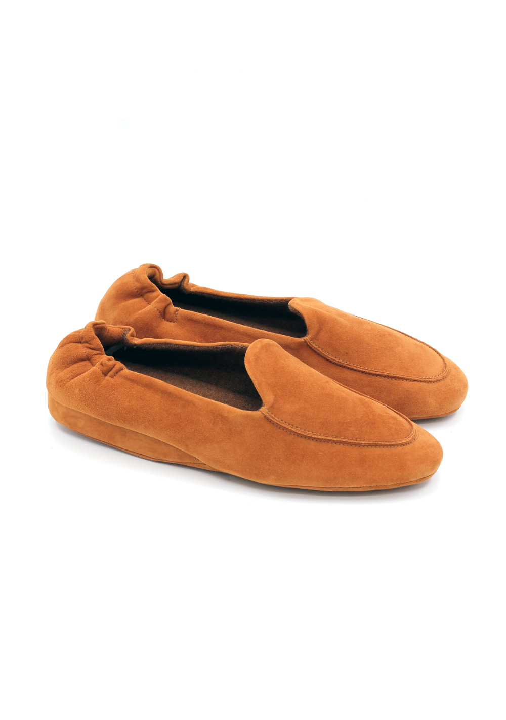 ZEGNA Suede Cashmere Brown House Slippers