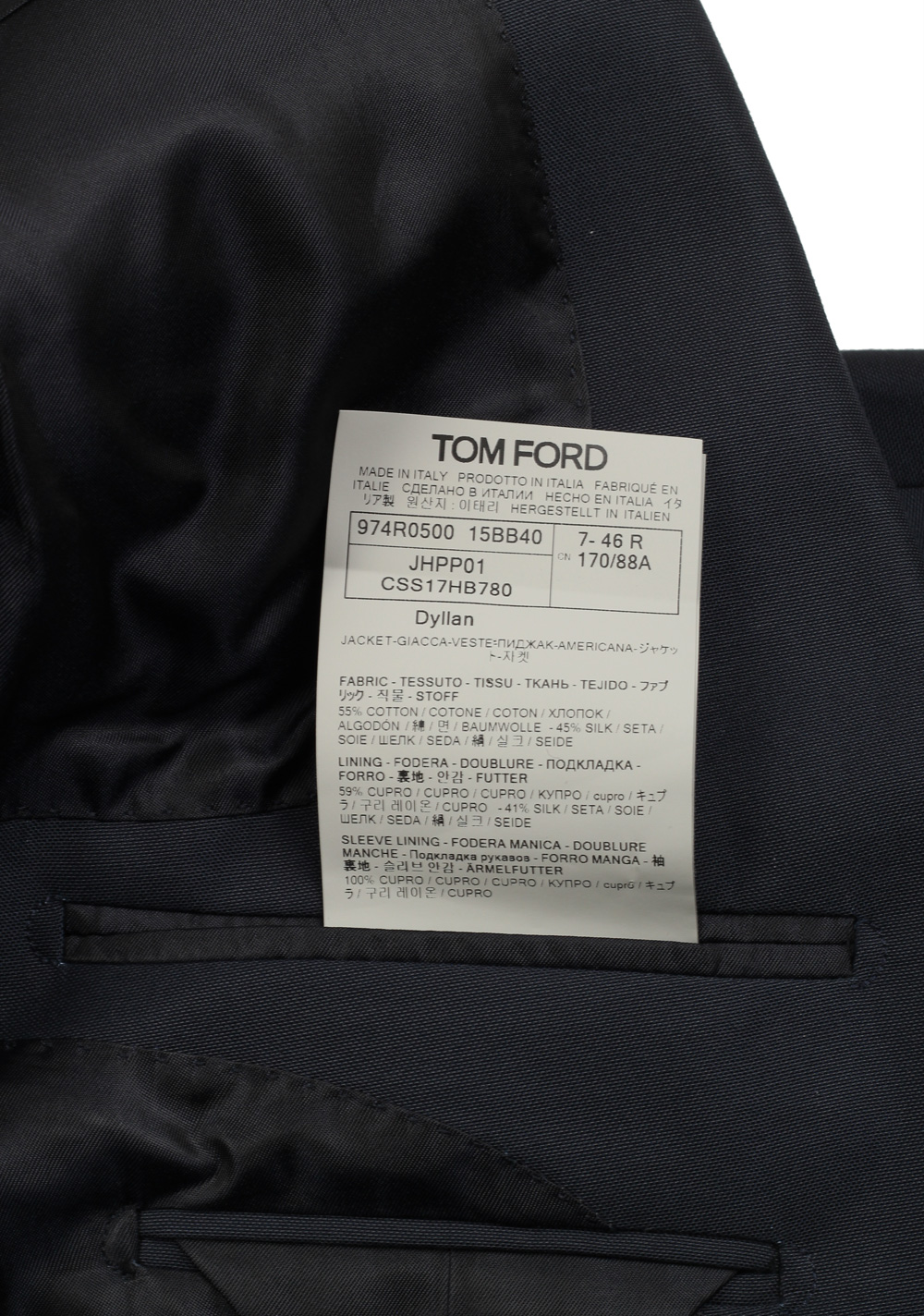 TOM FORD Dyllan Blue Sport Coat Size 46 / 36R U.S. – image 6