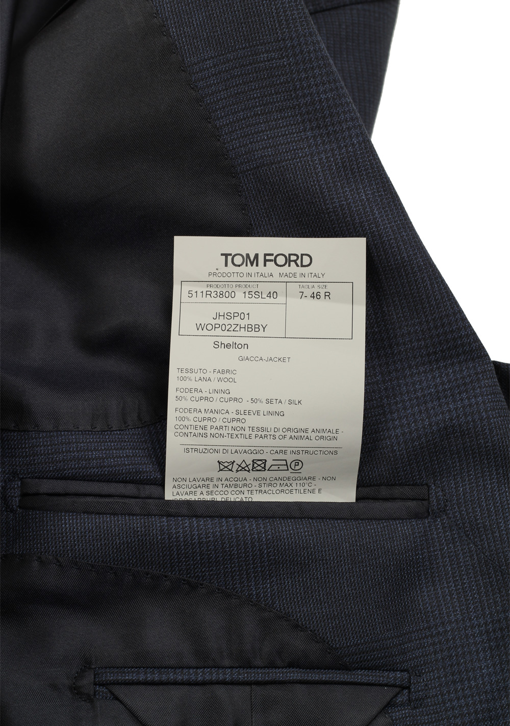 TOM FORD Shelton Blue Checked Sport Coat Size 46 / 36R U.S. – image 6