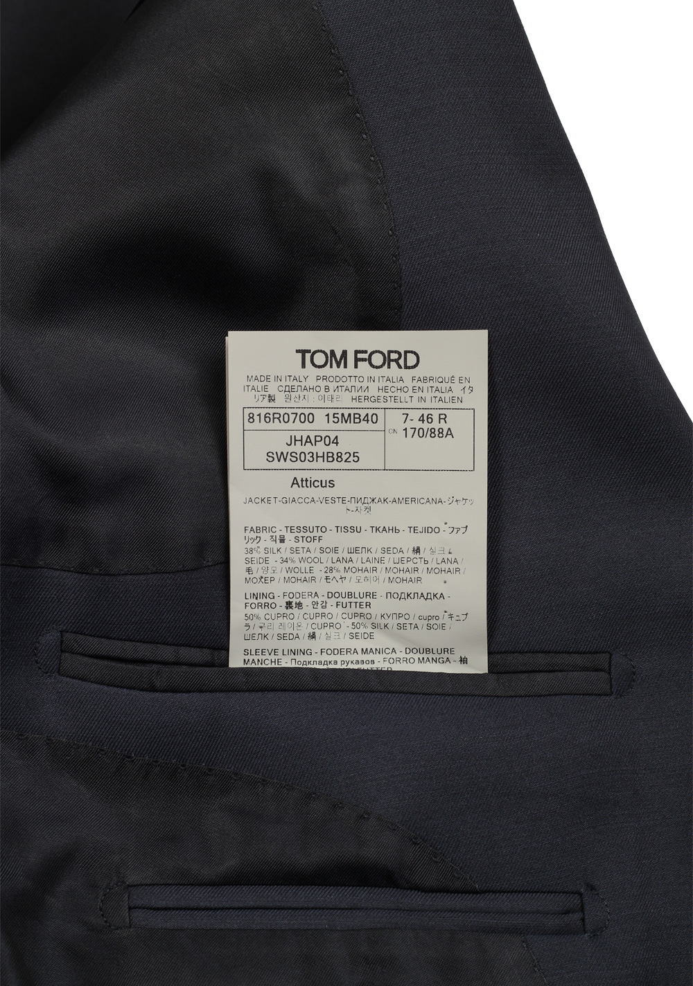 TOM FORD Atticus Blue Sport Coat Size 46 / 36R U.S. – image 6