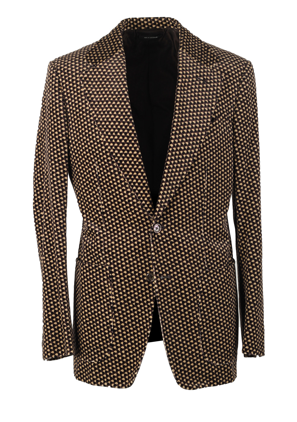 TOM FORD Beige / Gray / Yellow Patterned Sport Coat Size 46 / 36R U.S.