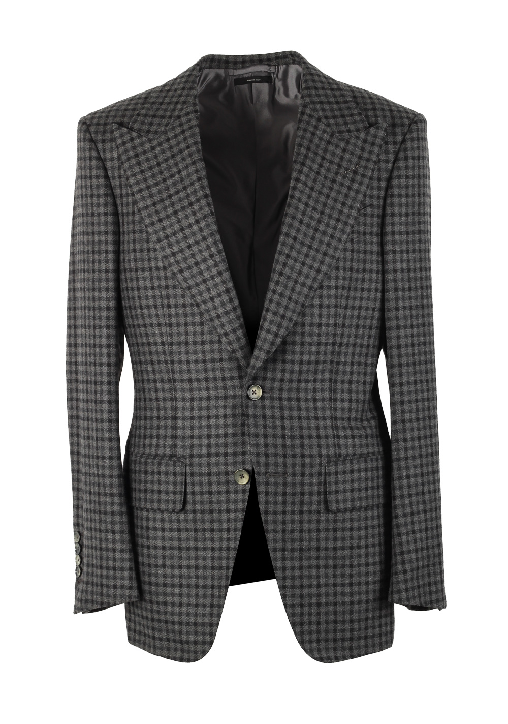 TOM FORD Atticus Gray Checked Sport Coat Size 46 / 36R U.S.
