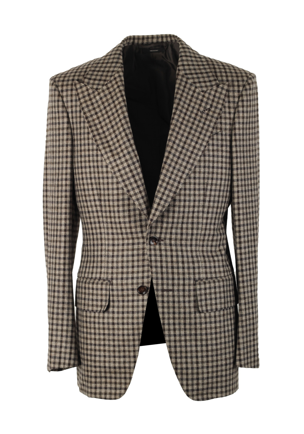 TOM FORD Atticus Light Gray Checked Sport Coat Size 46 / 36R U.S.