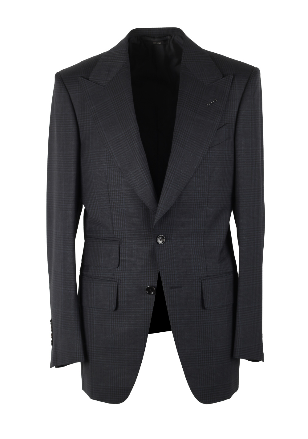 TOM FORD Atticus Black/Blue Checked Sport Coat Size 46 / 36R U.S.