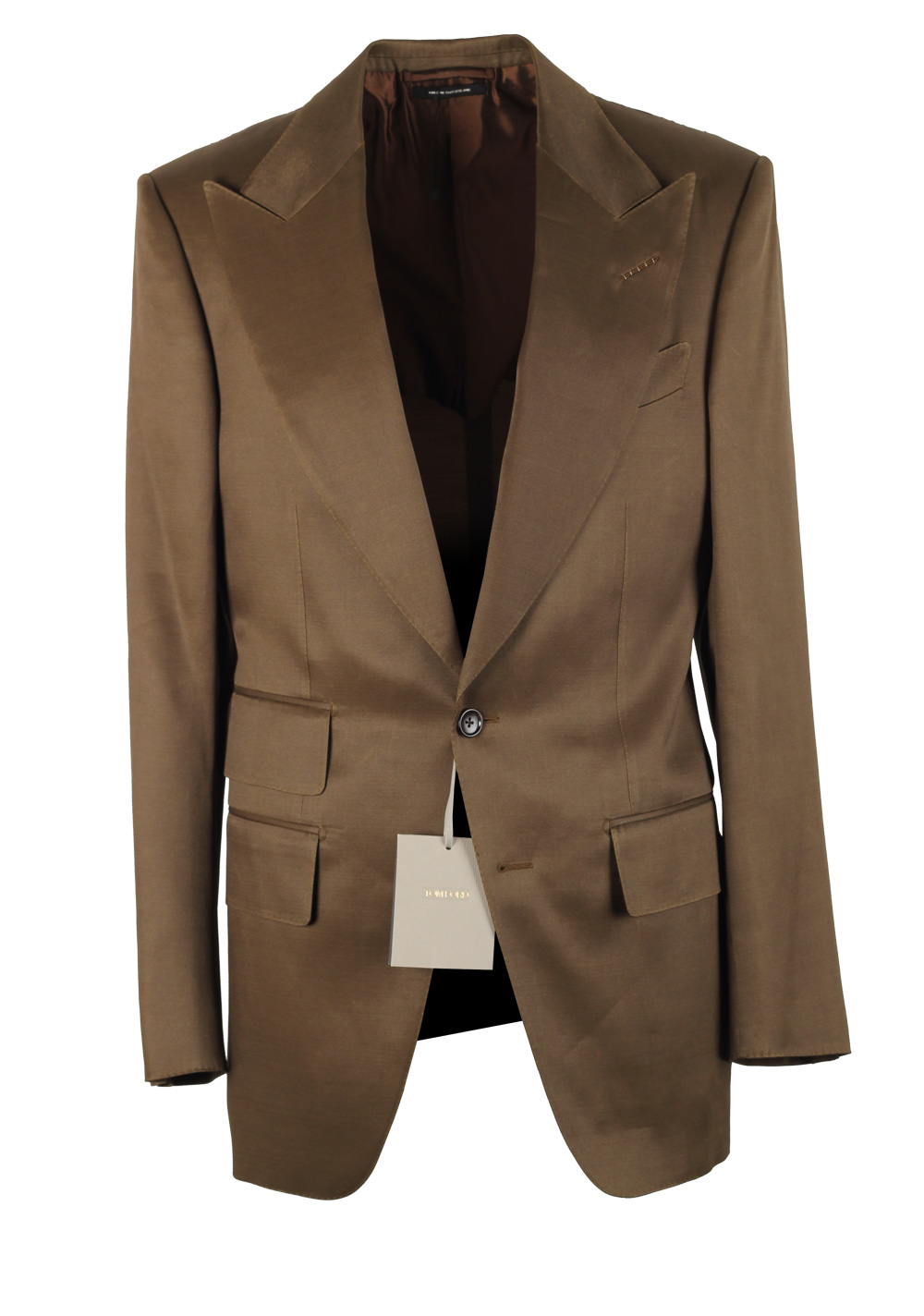 TOM FORD Atticus Brown Solid Sport Coat Size 46 / 36R U.S.