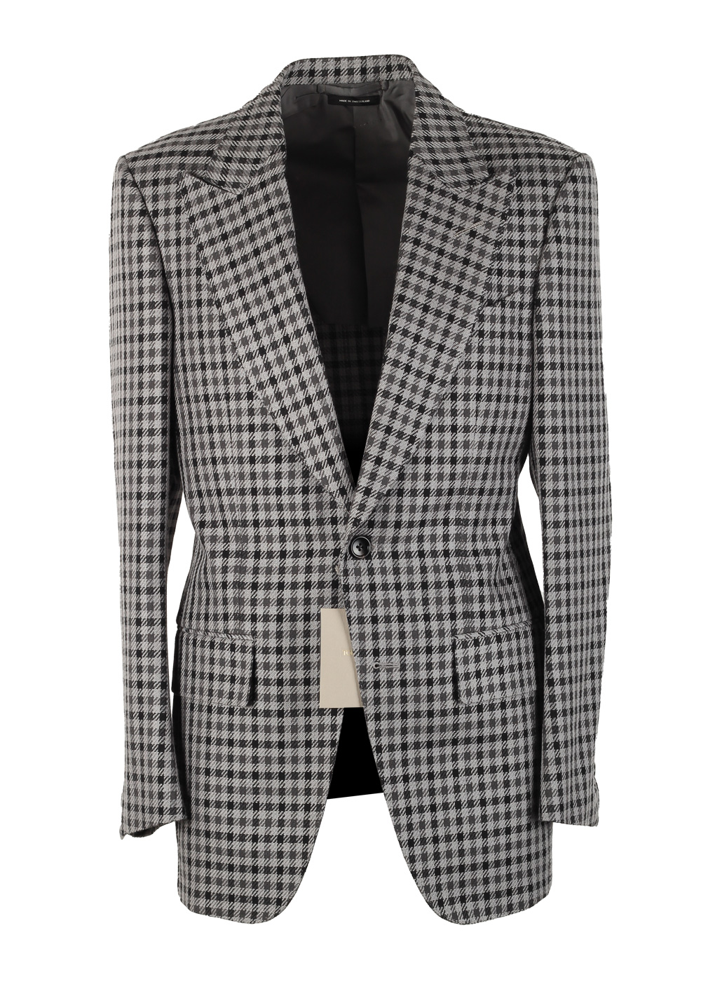 TOM FORD Atticus Gray Checked Suit Size 46 / 36R U.S.