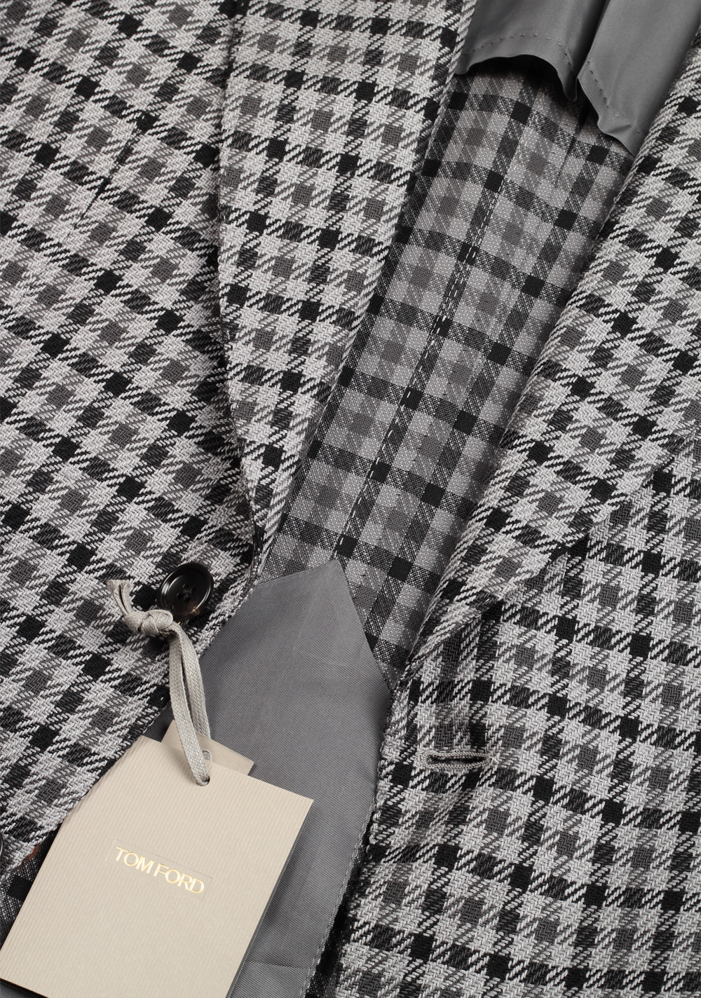 TOM FORD Atticus Gray Checked Suit Size 46 / 36R U.S. – image 2