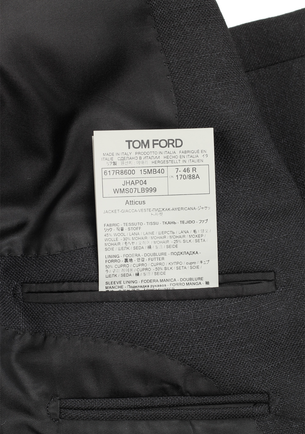 TOM FORD Atticus Gray Sport Coat Size 46 / 36R U.S. – image 6