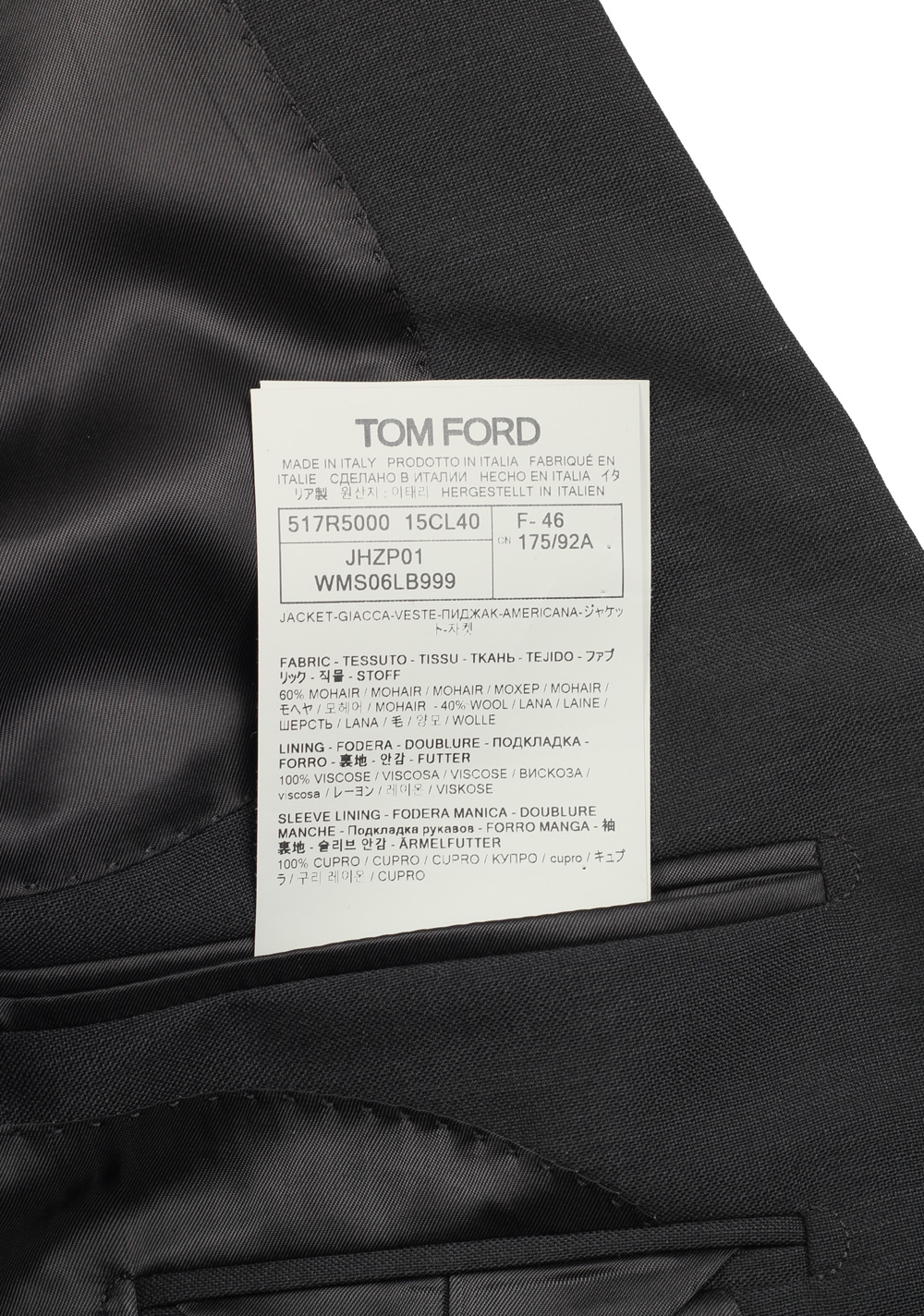 TOM FORD Atticus Black Sport Coat Size 46 / 36R U.S. – image 6