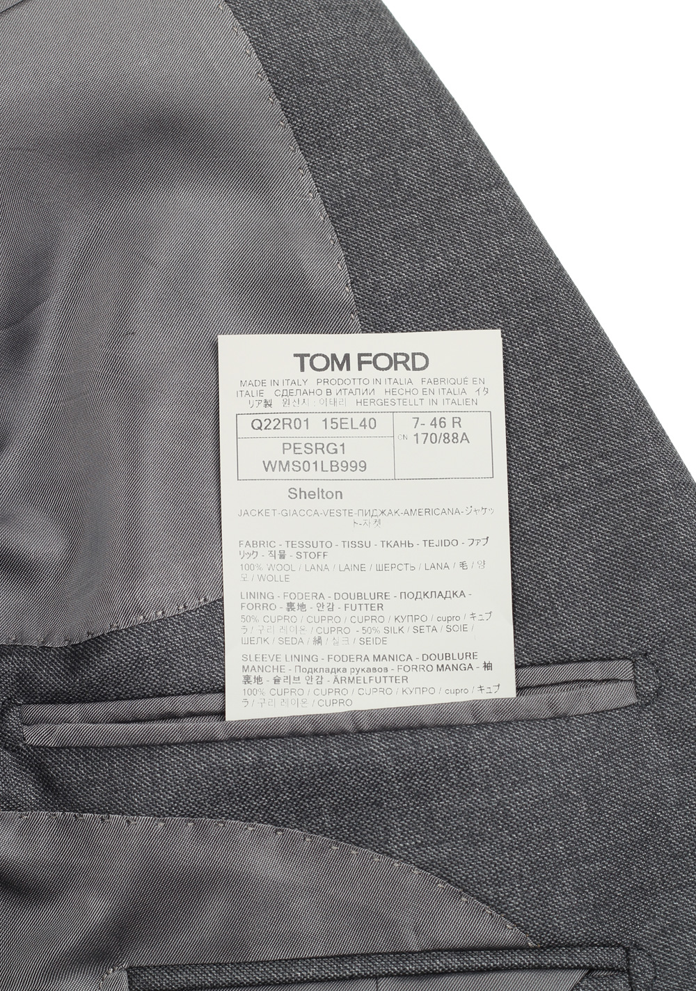 TOM FORD Shelton Gray Sport Coat Size 46 / 36R U.S. – image 6