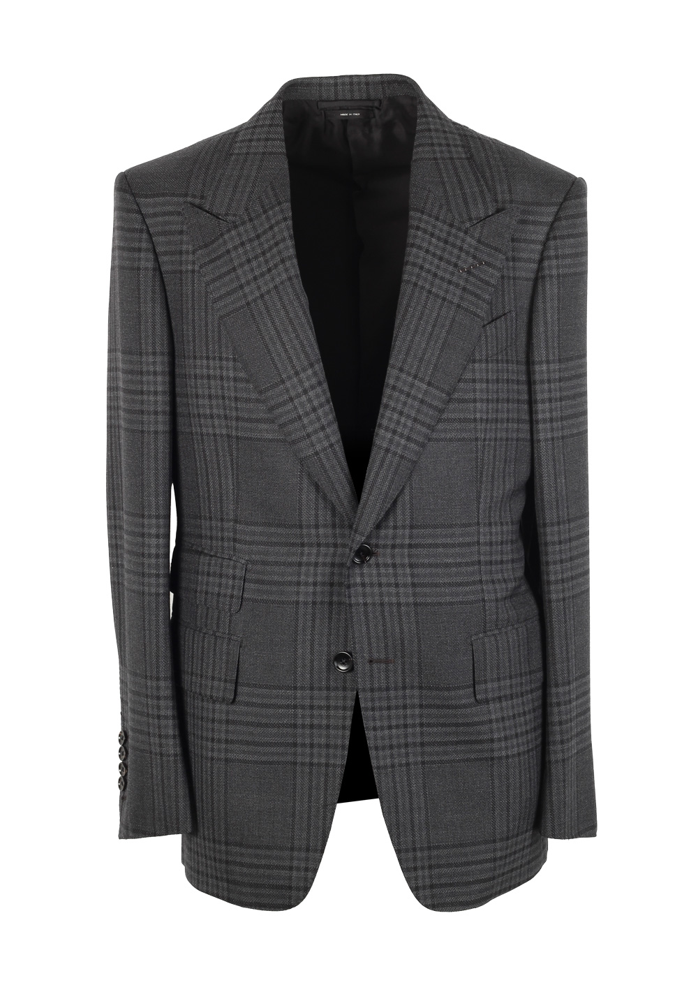 TOM FORD Shelton Wool Checked Gray Suit