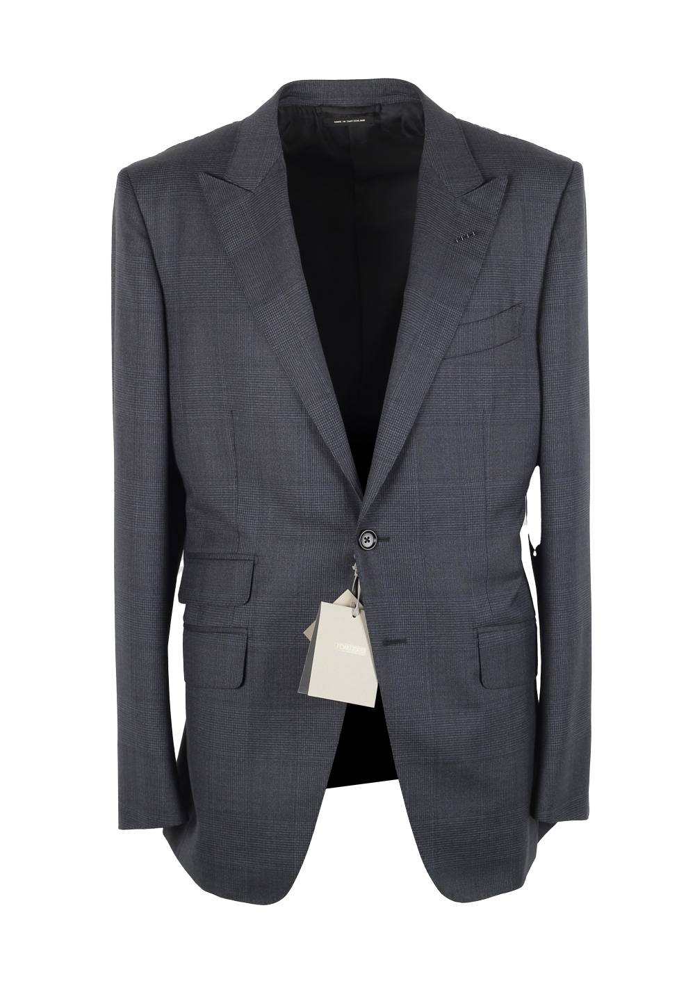 TOM FORD O’Connor Wool Checked Blue Suit