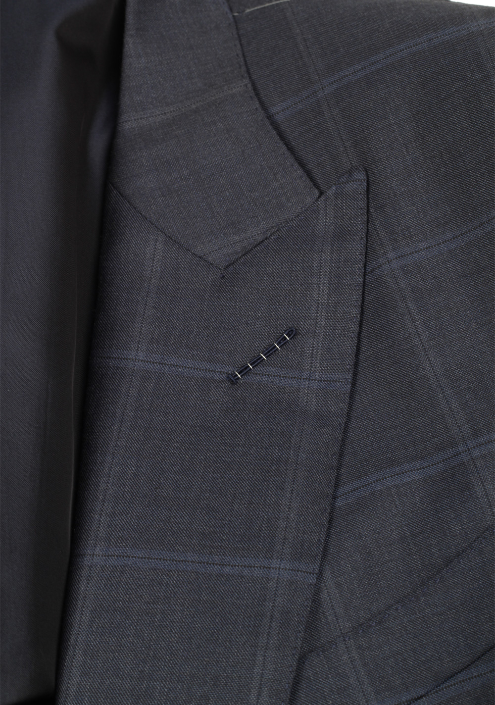 TOM FORD Atticus Wool Checked Blue Suit Size 54 / 44R U.S. – image 5