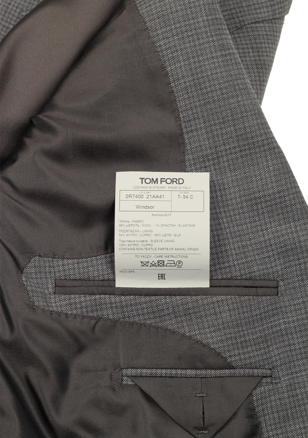 TOM FORD Windsor Gray Checked Suit Size 54S / 44S U.S. – image 6