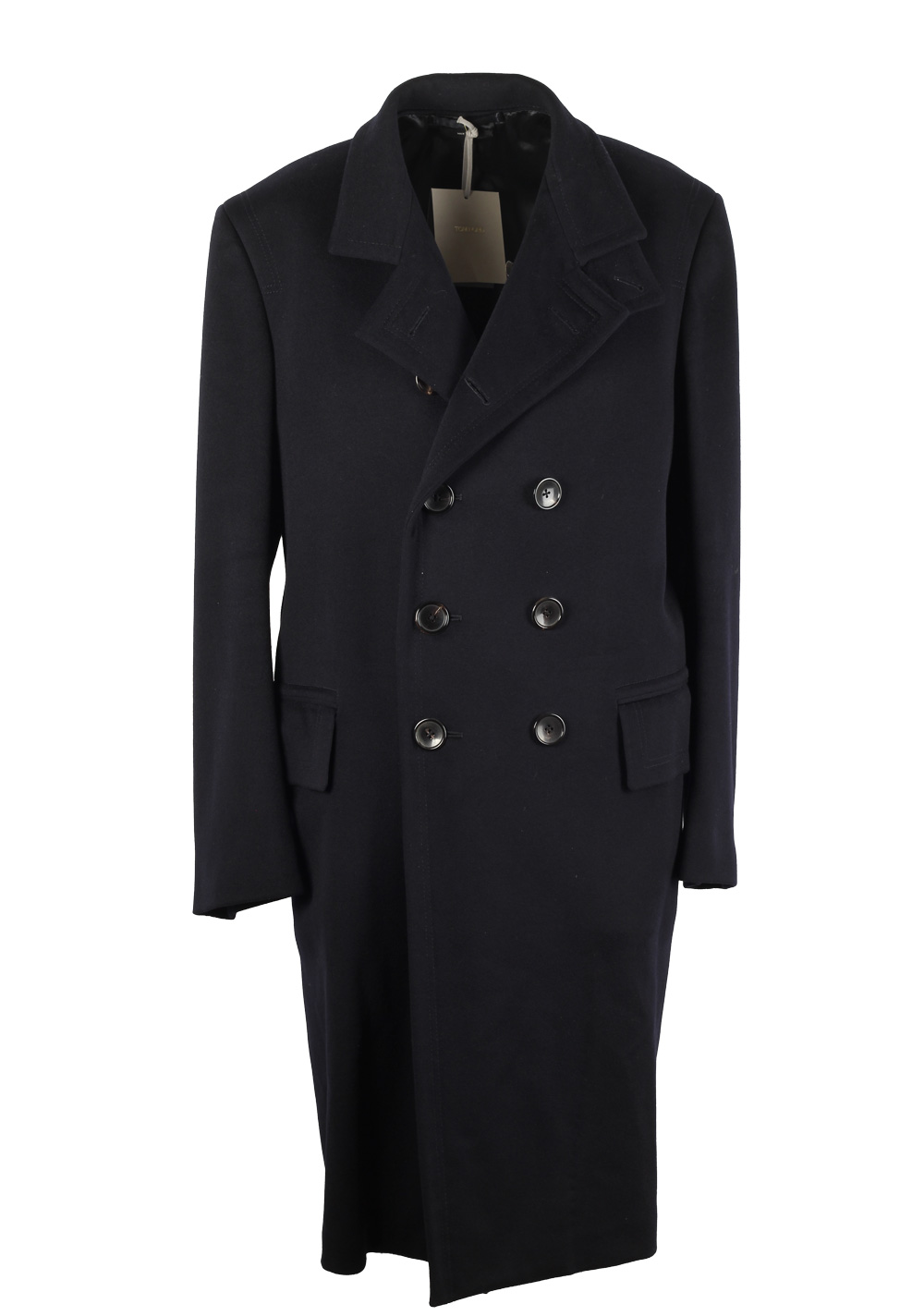 TOM FORD Blue Wool Double Breasted Coat 54 / 44R U.S.