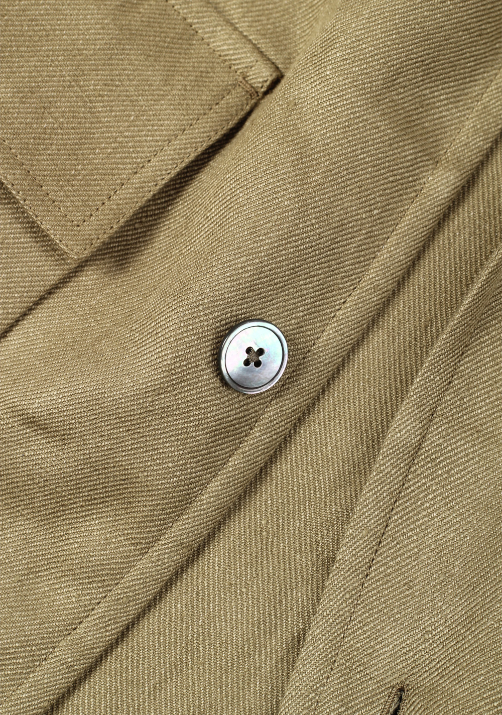 ZEGNA Oasi Lino Olive Green Overshirt – image 3