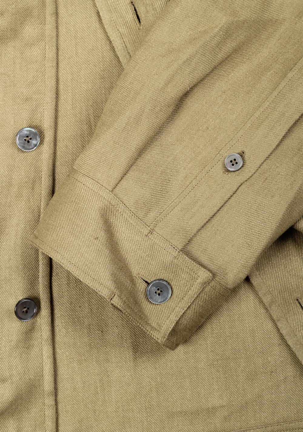 ZEGNA Oasi Lino Olive Green Overshirt – image 4