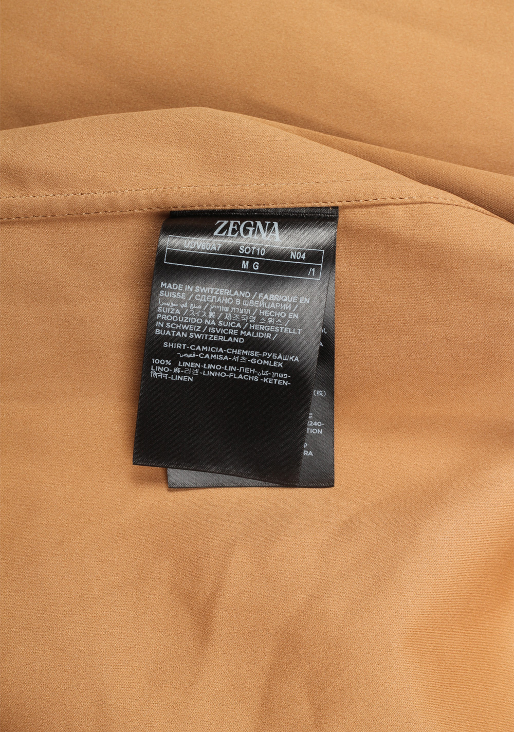 ZEGNA Oasi Lino Camel Overshirt – image 6