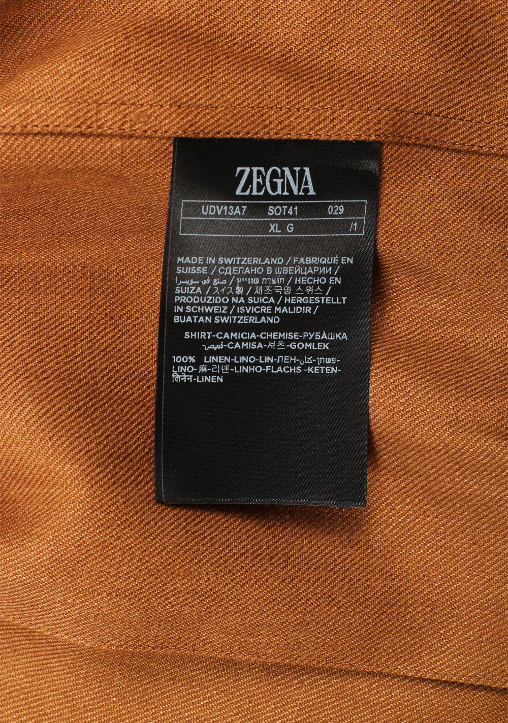 ZEGNA Oasi Lino Brown Overshirt – image 6