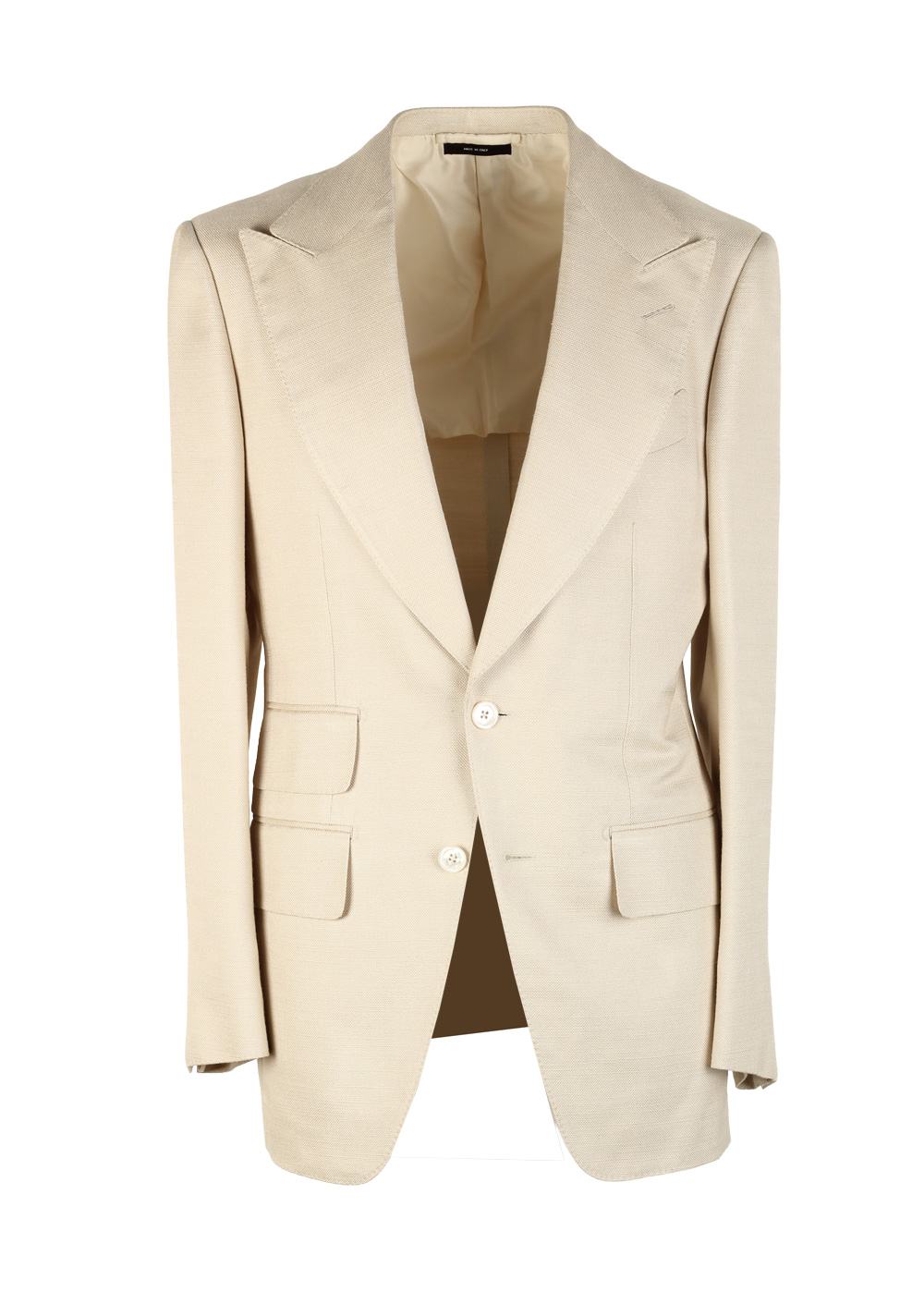 TOM FORD Atticus Champagne Silk Sport Coat Size 46 / 36R U.S.