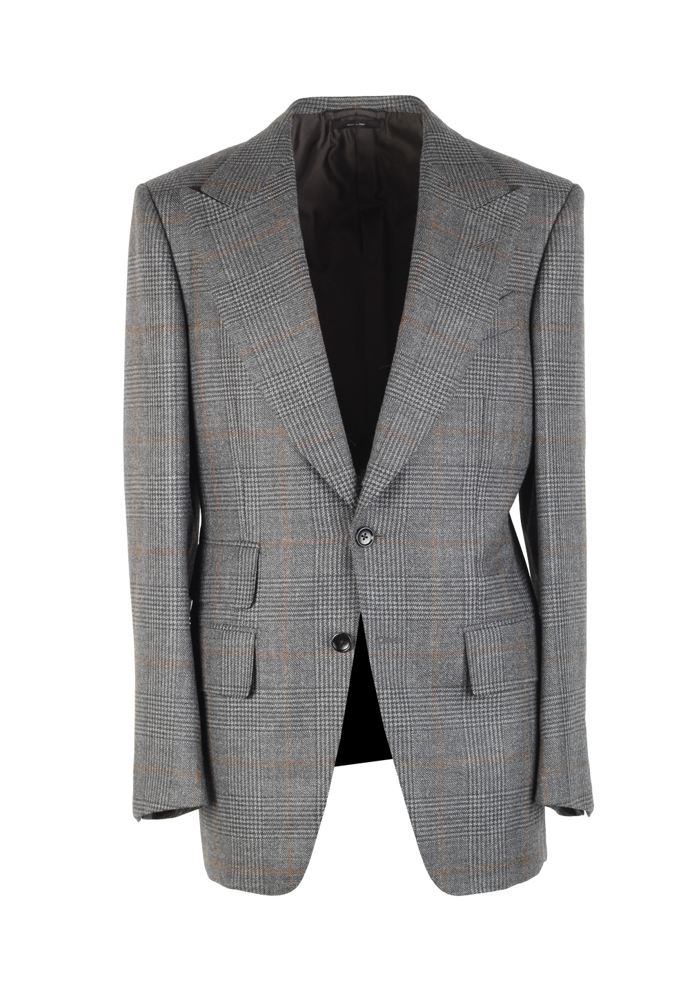 TOM FORD Gray Checked Sport Coat Size 46 / 36R U.S. in Mohair