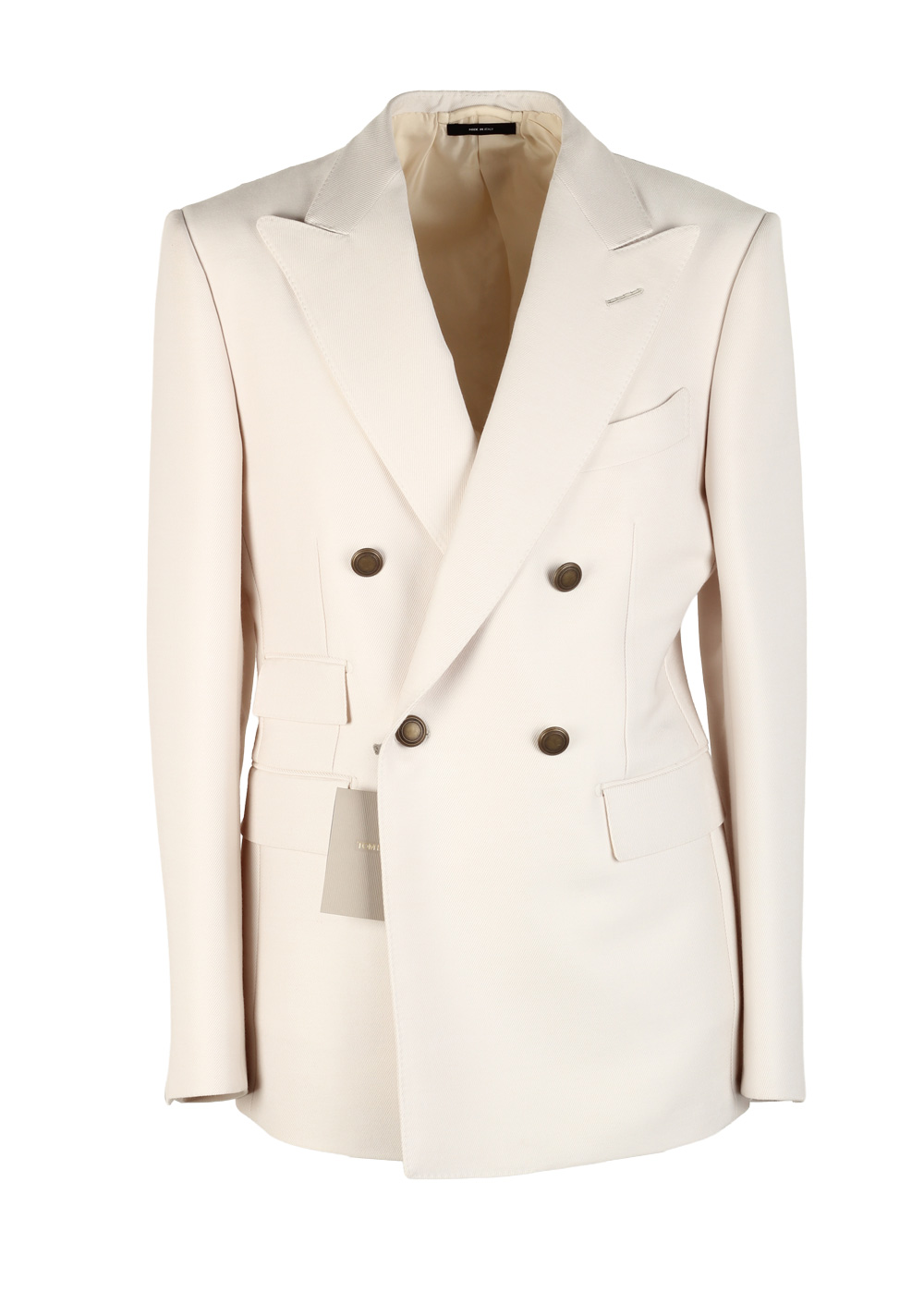 TOM FORD Atticus Double Breasted Off White Sport Coat