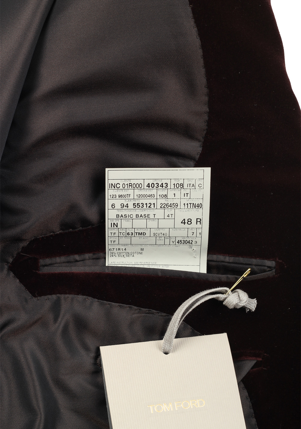 TOM FORD Wetherby Burgundy Sport Coat Size 48 / 38R U.S. – image 6