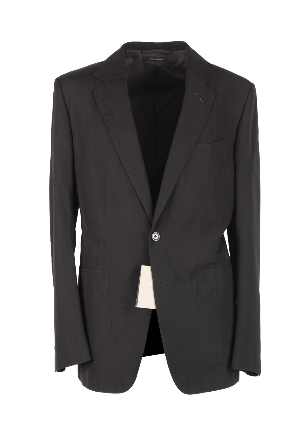 TOM FORD O’Connor Solid Black Sport Coat Size 48 / 38R U.S. in silk