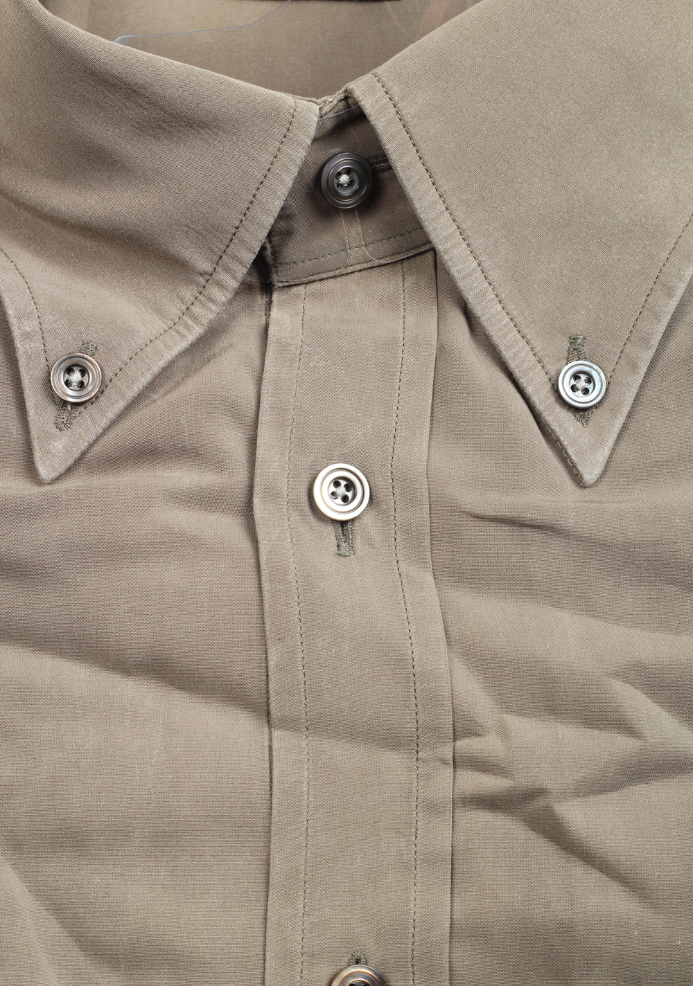 TOM FORD Solid Olive Green Button Down Dress Shirt – image 3