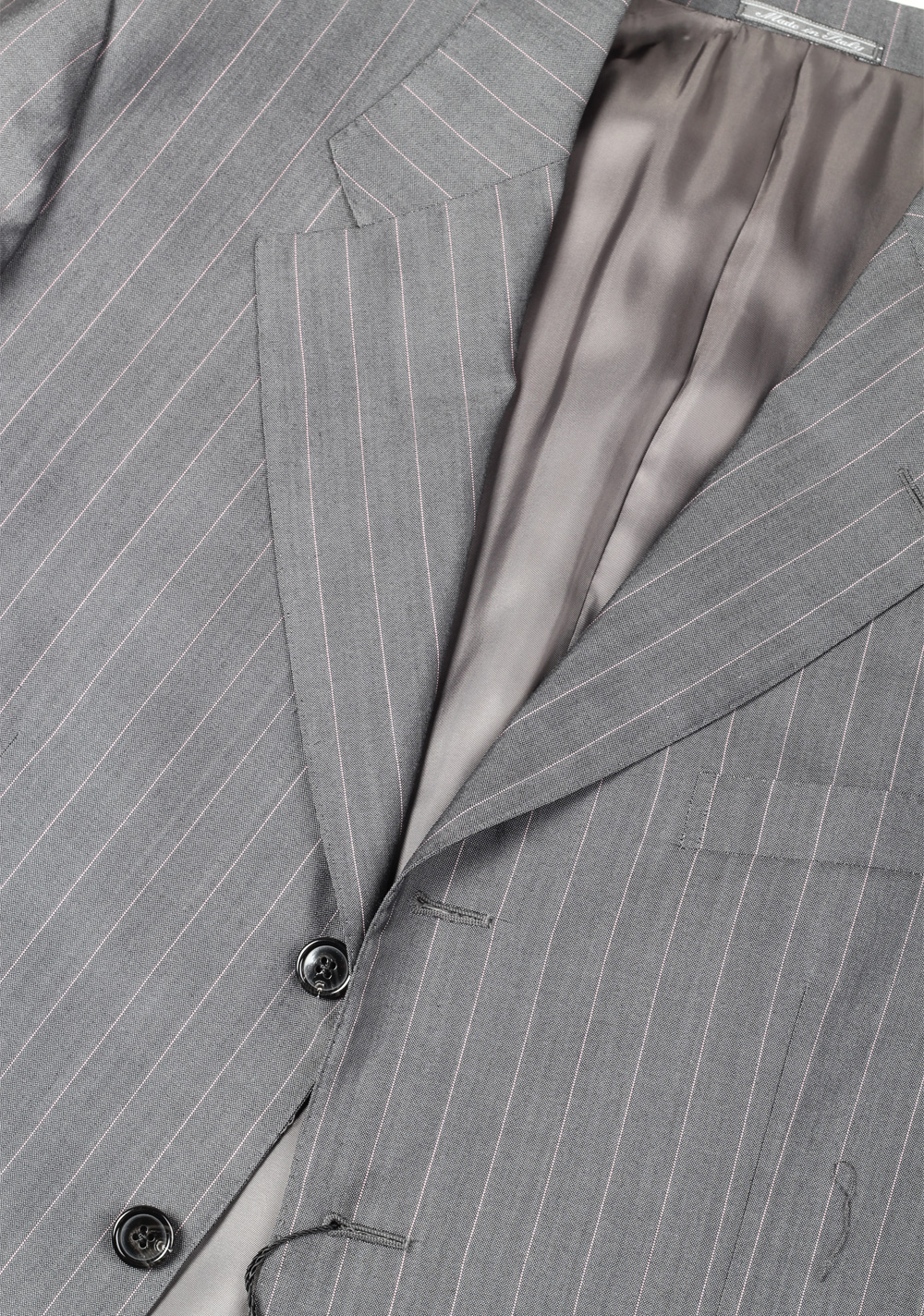 Corneliani Gray Striped Wool Silk Suit Size 54 / 44R U.S. – image 2