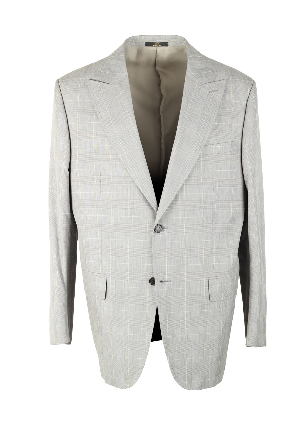 Valentino Gray Checked Suit Size 56 / 46R U.S.