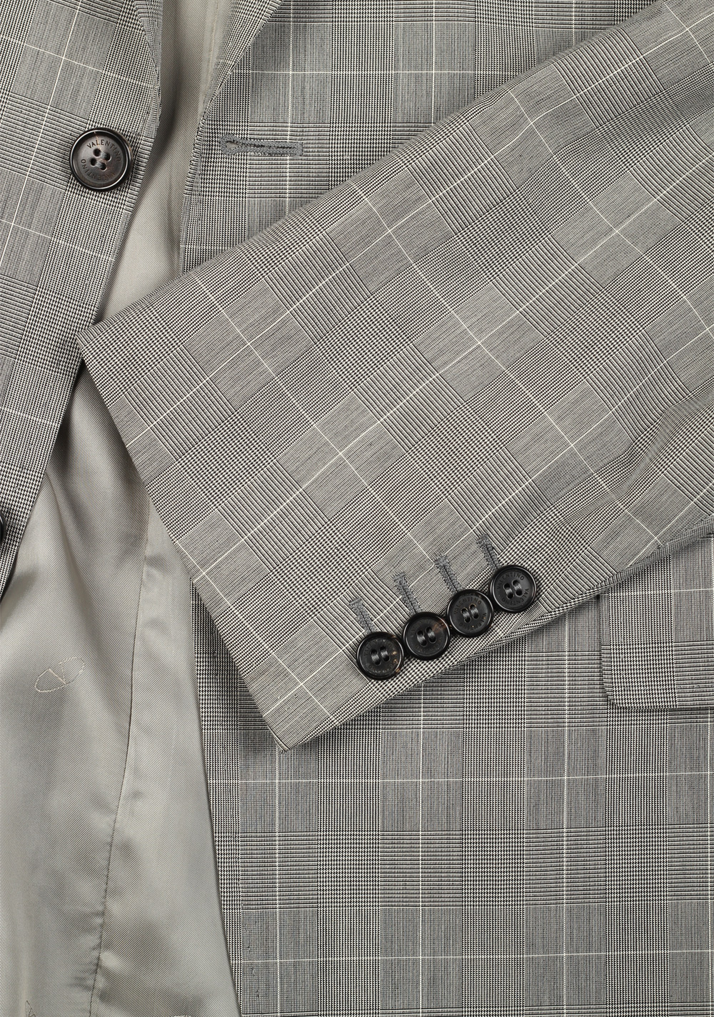 Valentino Gray Checked Suit Size 56 / 46R U.S. – image 4