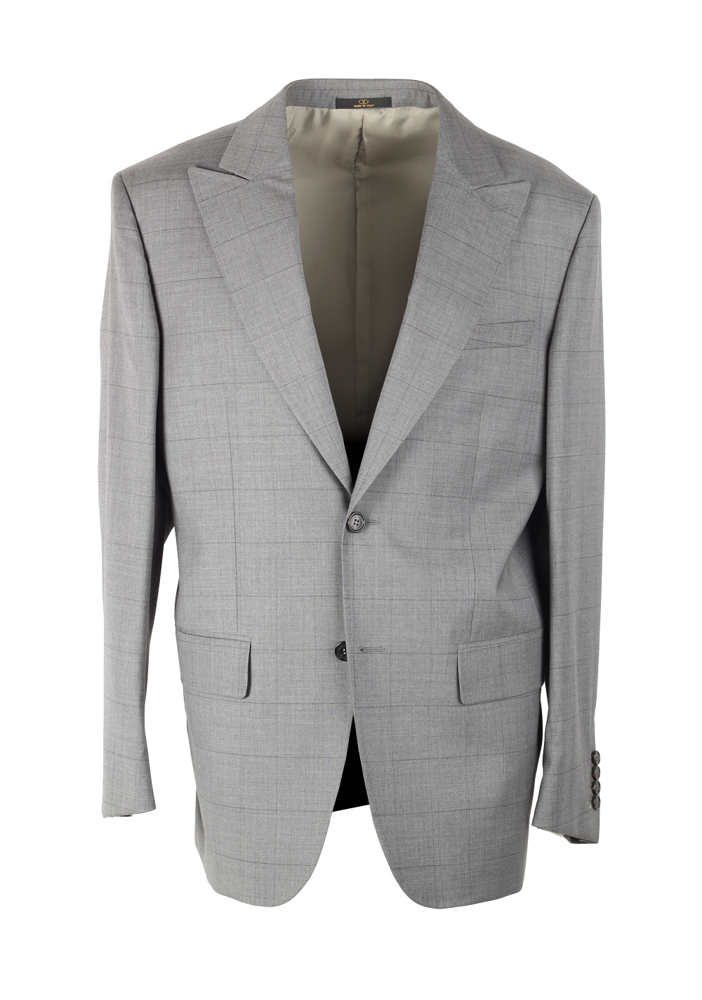 Valentino Gray Checked Suit Size 50 / 40R U.S.