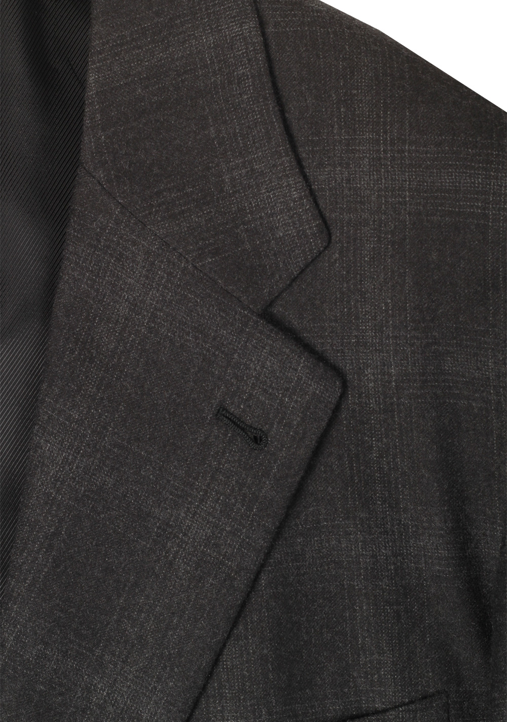 Prada Gray Checked Wool Cashmere Suit Size 54L / 44L U.S. – image 5