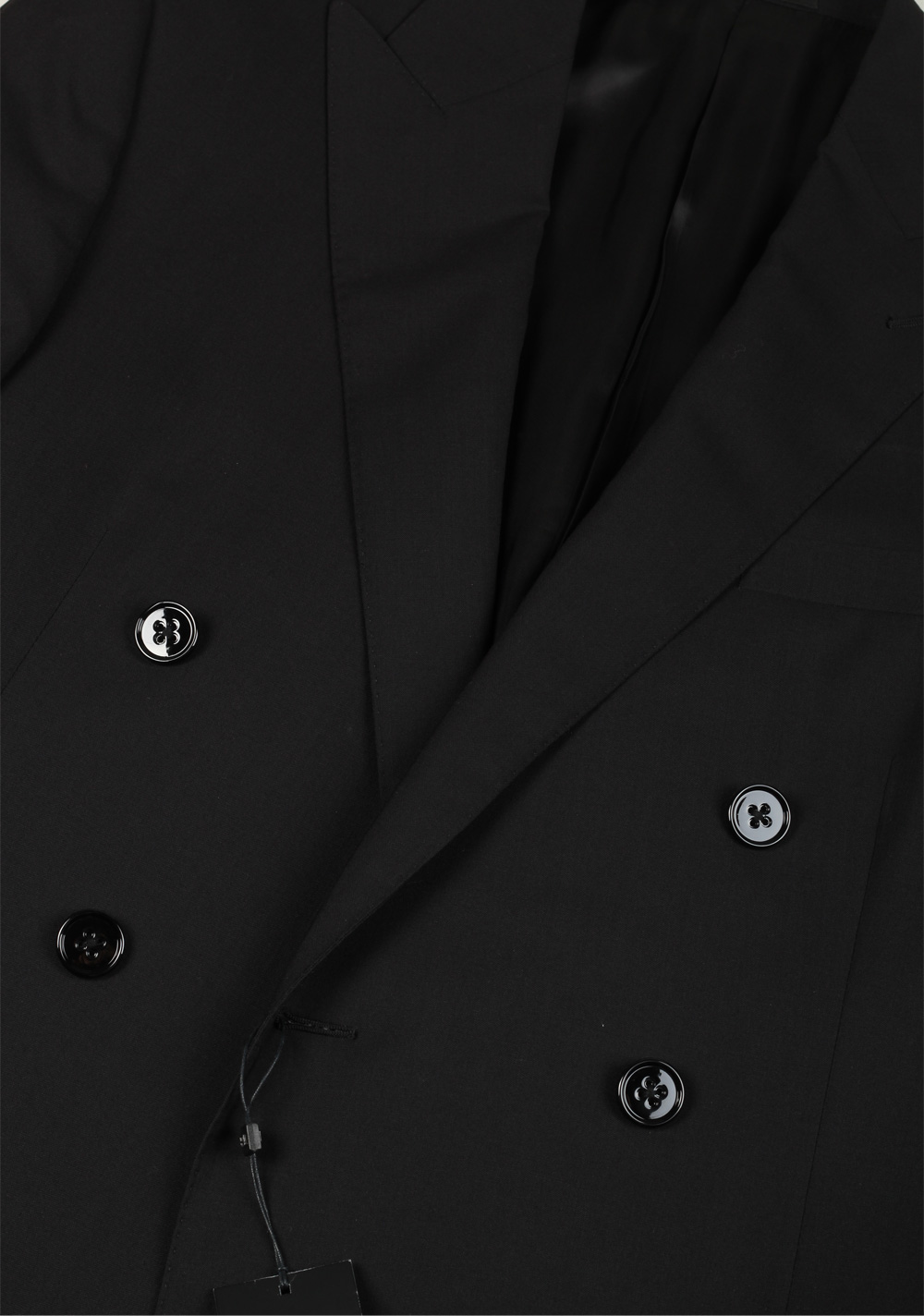 Ralph Lauren Double Breasted Black Suit Size In Wool – image 2