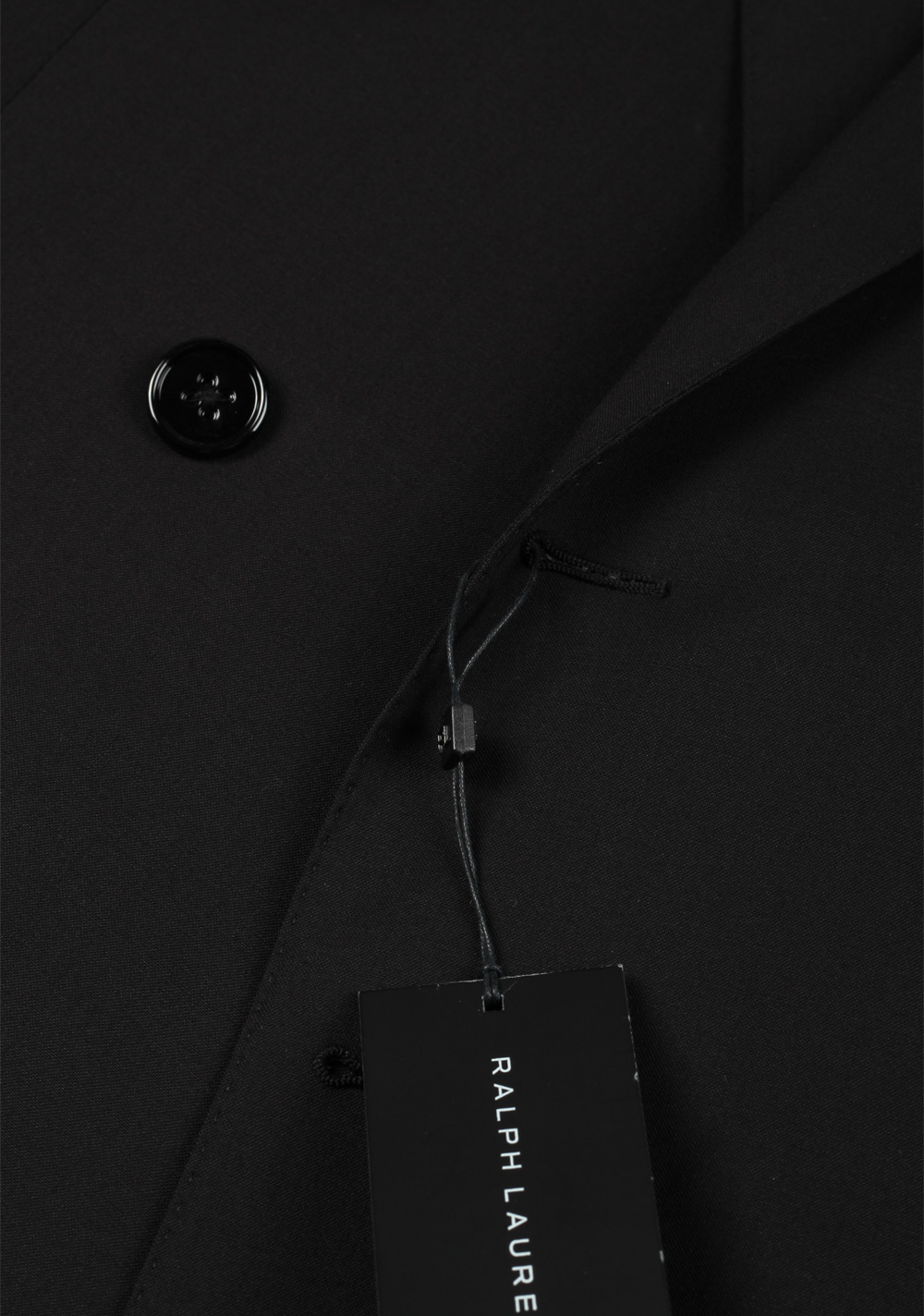 Ralph Lauren Double Breasted Black Suit Size In Wool – image 3