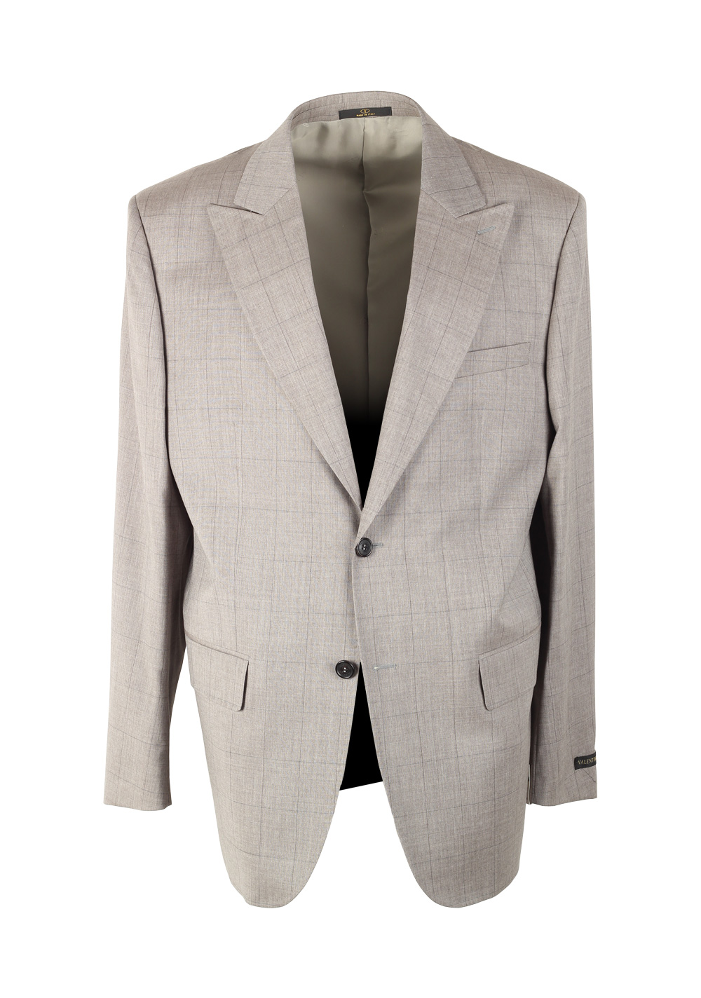 Valentino Gray Checked Suit Size 54 / 44R U.S.