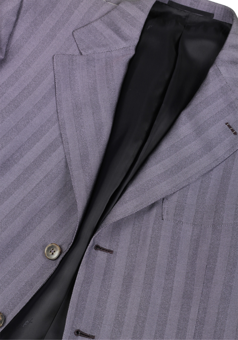 ZEGNA Couture Purple Herringbone Sport Coat Size 52 / 42R U.S. in Silk – image 2