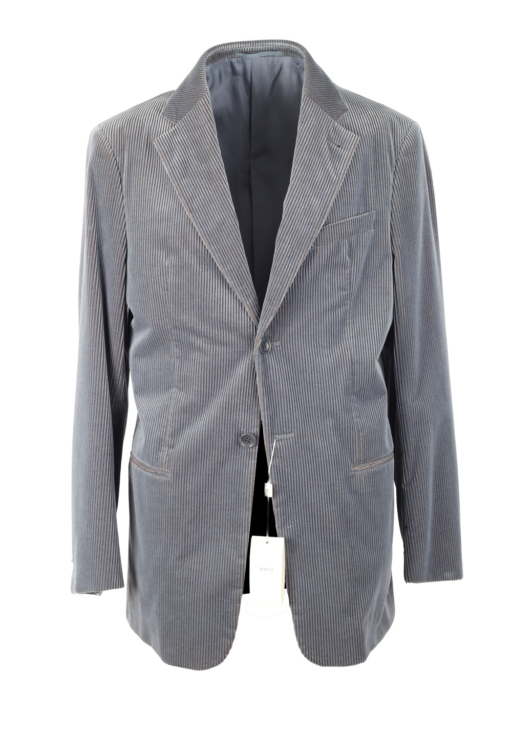 Armani Collezioni Blue Striped Sport Coat Size 50 / 40R U.S. in Cotton