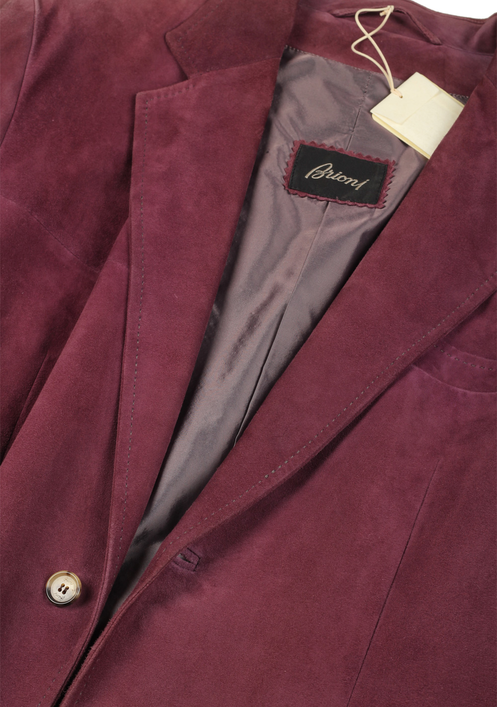 Brioni Aubergine Washed Leather Sport Coat Size 52 / 42R U.S. – image 2