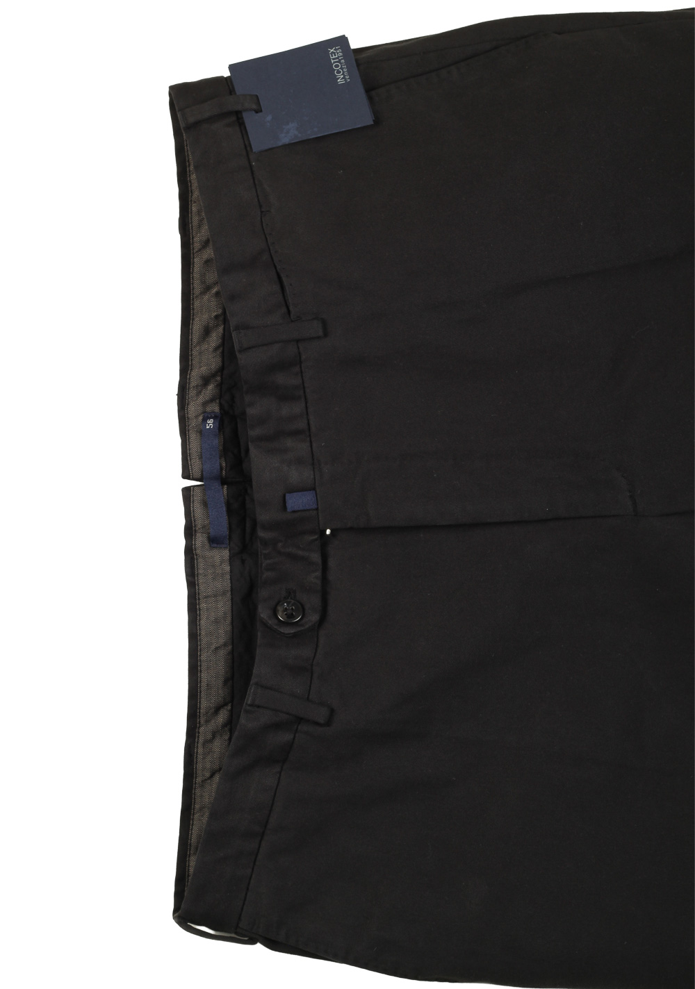Incotex Black Cotton Blend Trousers Size 56 / 40 U.S. – image 2