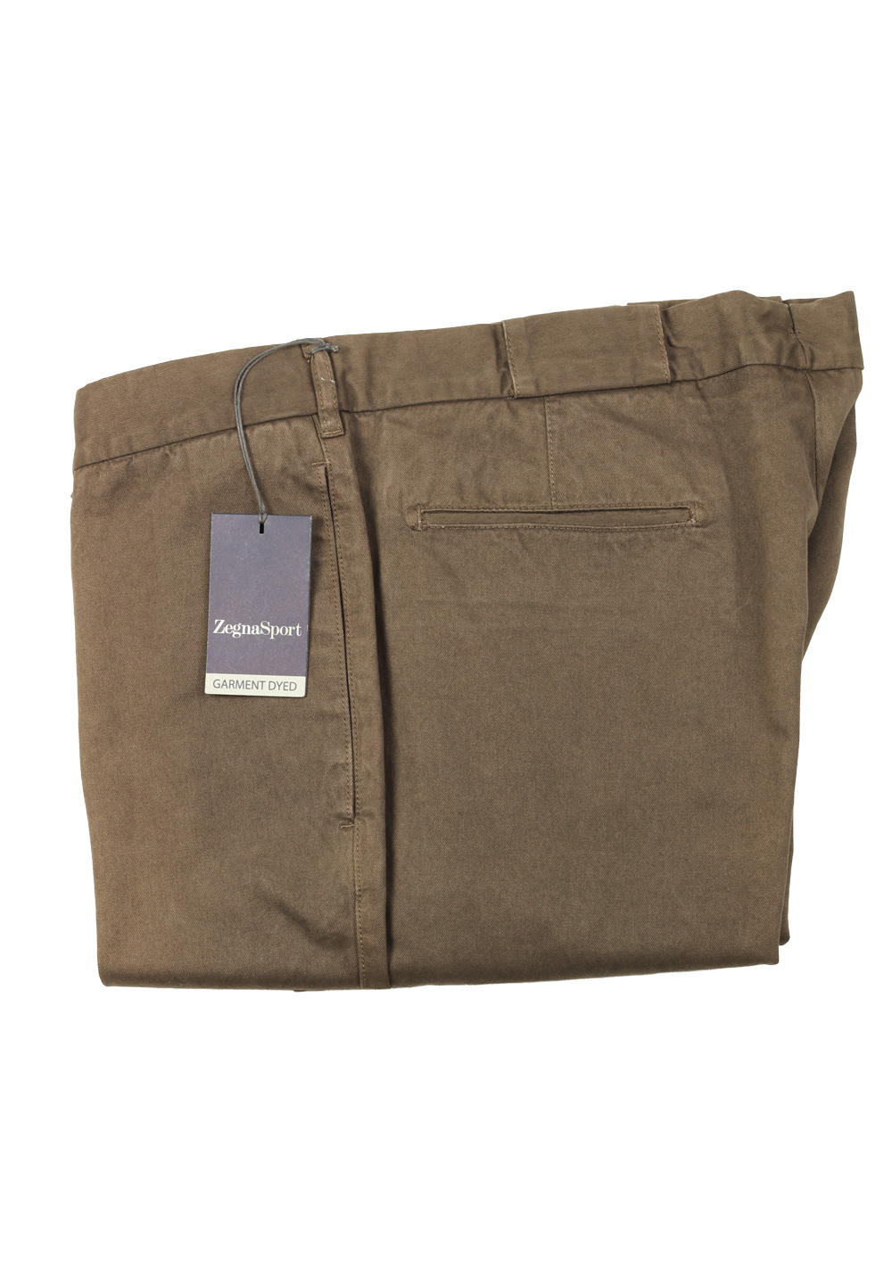 ZEGNA Greenish Brown Cotton Trousers Size 56 / 40 U.S.