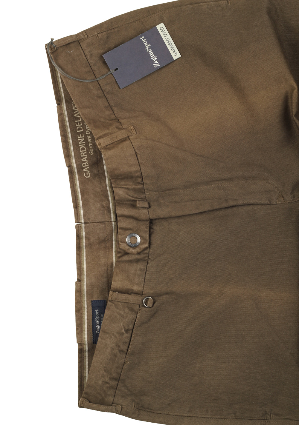 ZEGNA Greenish Brown Cotton Trousers Size 56 / 40 U.S. – image 2