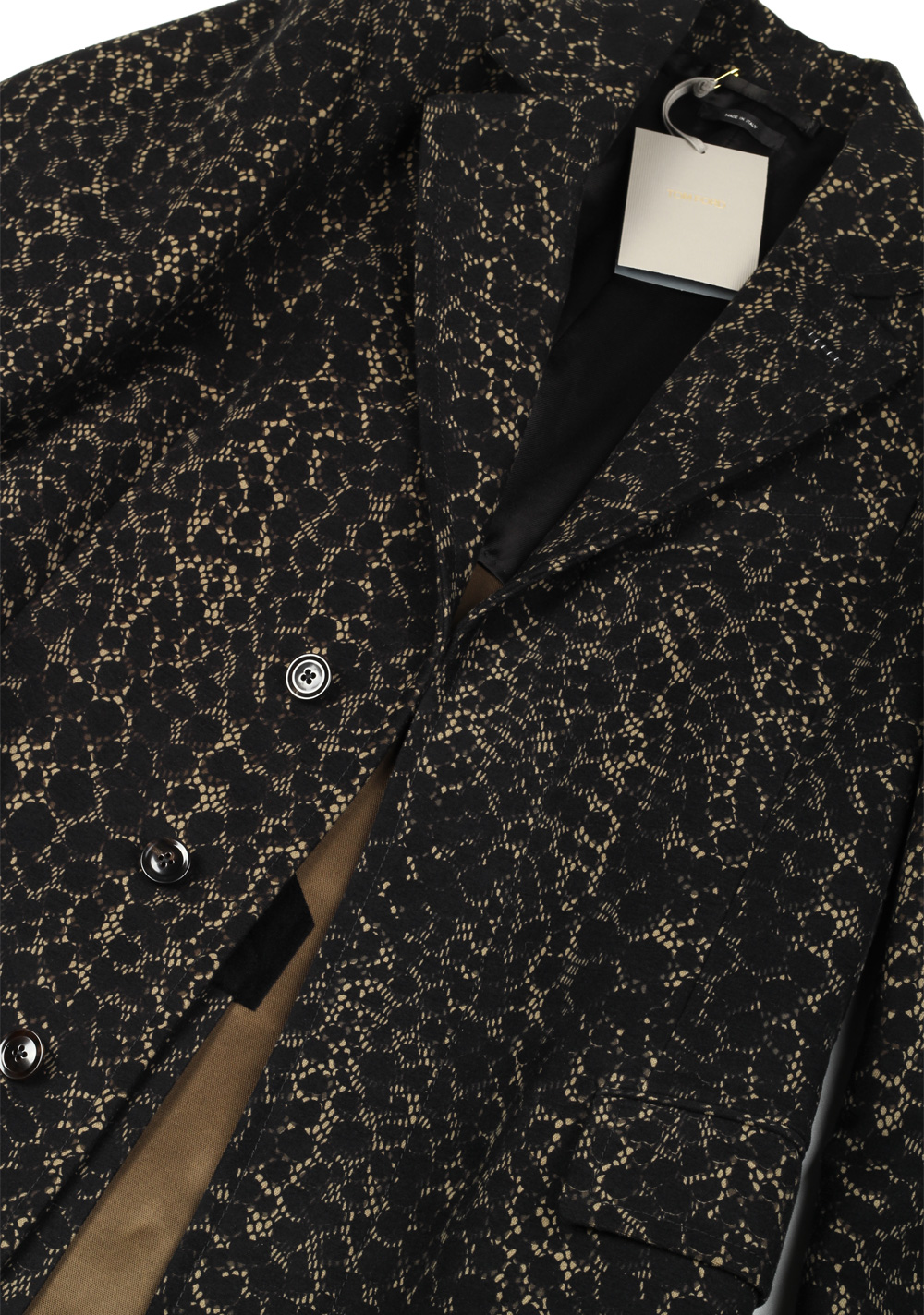 TOM FORD Black Patterned Coat Size 48 / 38R U.S. Outerwear – image 2