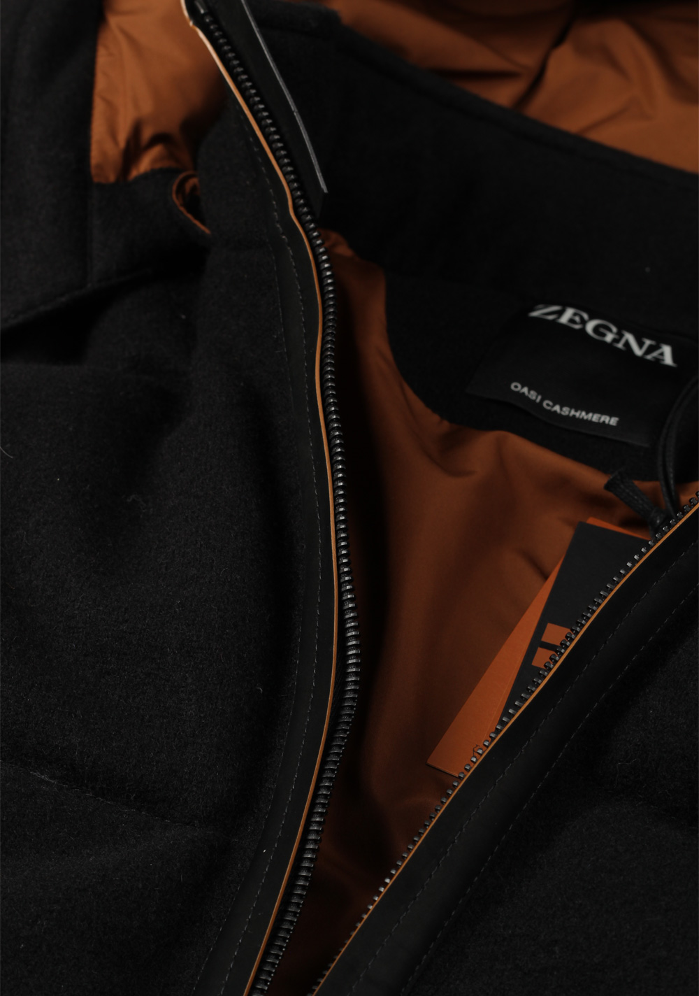ZEGNA Oasi Cashmere Black Padded Bomber Jacket Outerwear – image 4