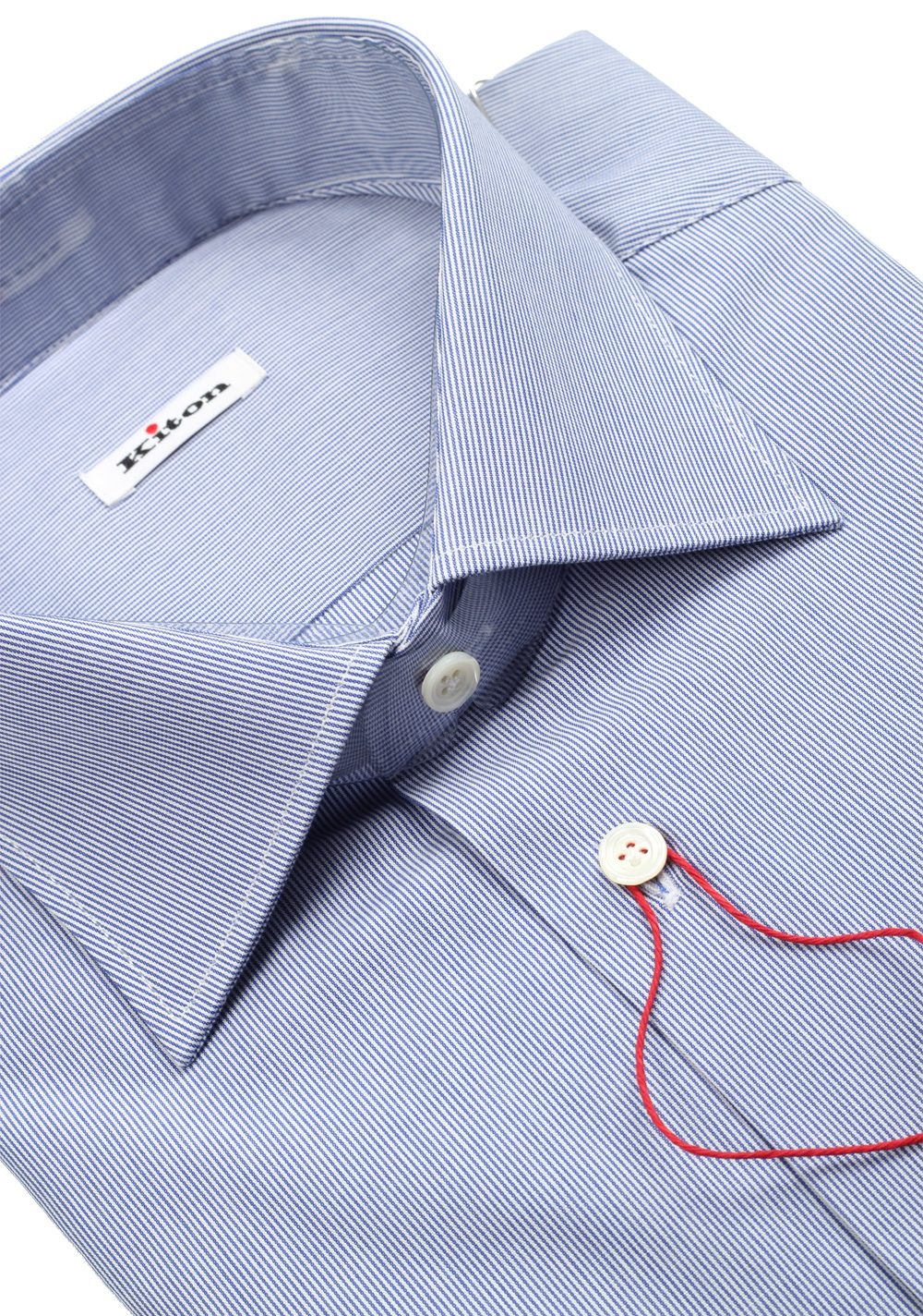 Kiton Striped Blue White Dress Shirt – image 2