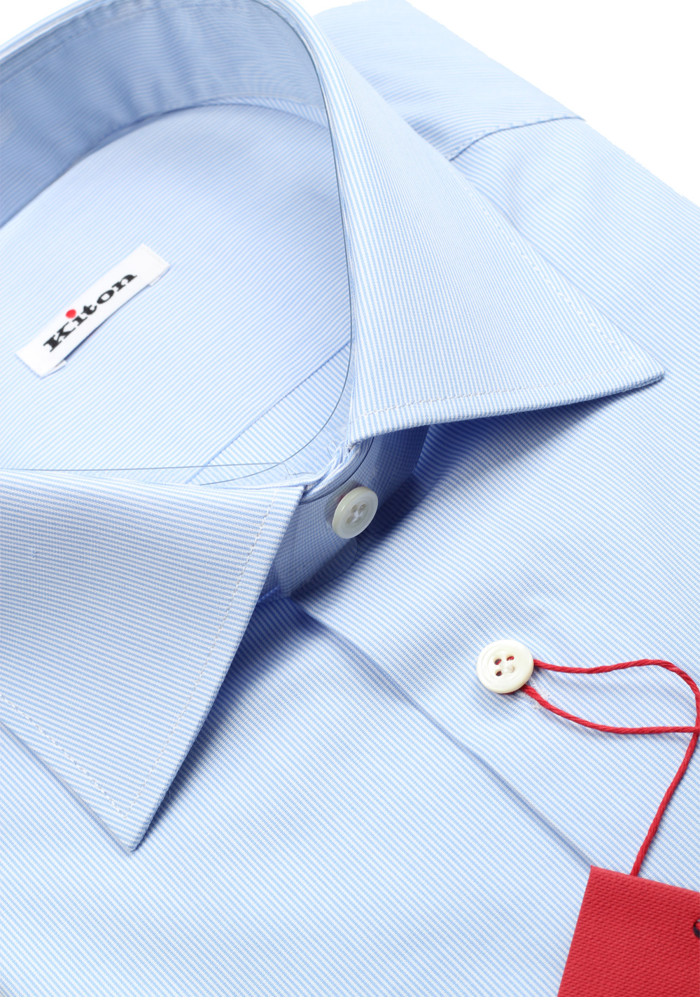 Kiton Striped Blue White Dress Shirt – image 2