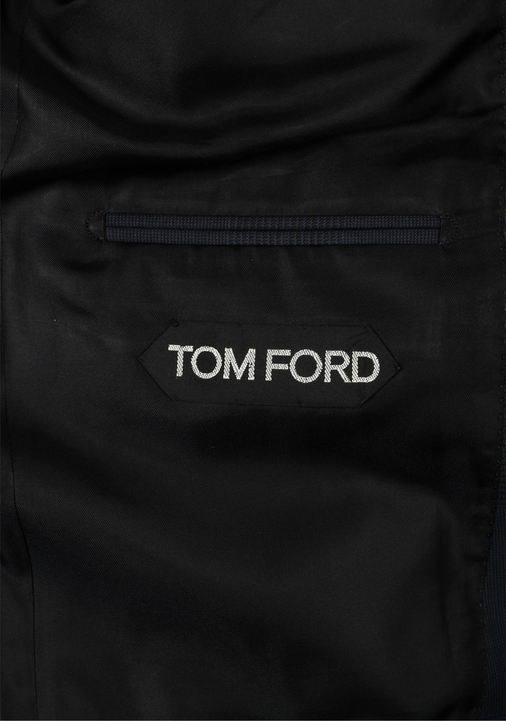 TOM FORD Shelton Wool Checked Blue Suit – image 6